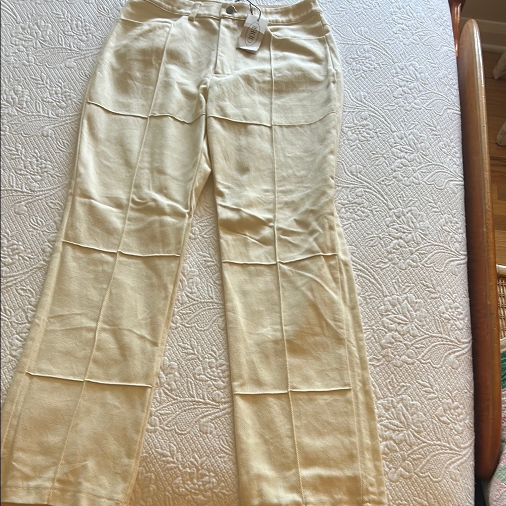 Cider Cream Textured Pants